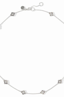 Julie Vos, Florentine Demi-Delicate Station Necklace - Silver