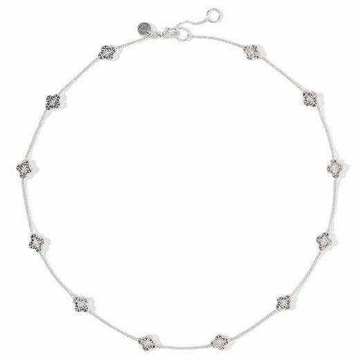Julie Vos, Florentine Demi-Delicate Station Necklace - Silver