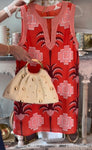 Palm Geometric Print Sleeveless Dress