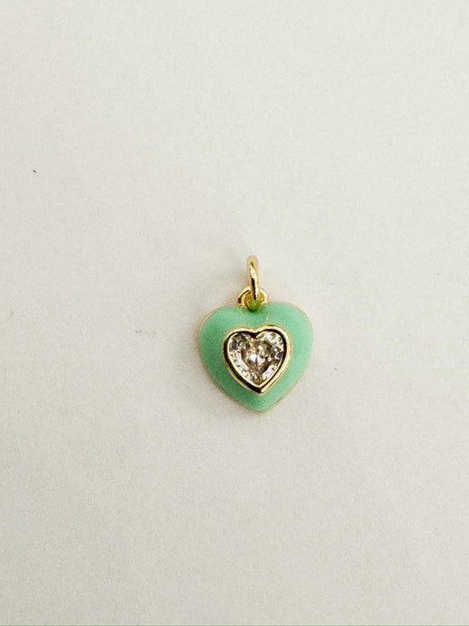 Charm Bar - Rhinestone Mini Heart