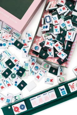 Green & White House Tiles by The Mahjong House