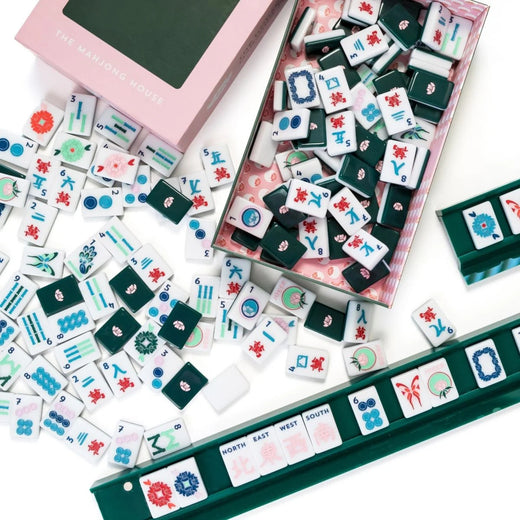 Green & White House Tiles by The Mahjong House