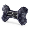 Black Checker Chewy Vuiton Dog Toy