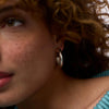 Julie Vos, Havana Hoop - Silver - Medium