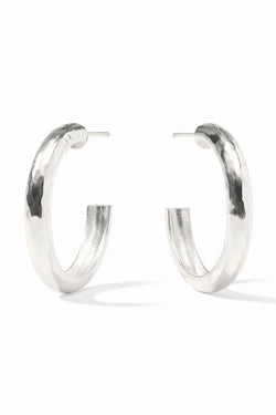 Julie Vos, Havana Hoop - Silver - Medium