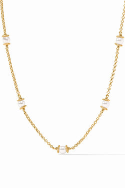 Julie Vos, Hydra Delicate Station Necklace Pearl