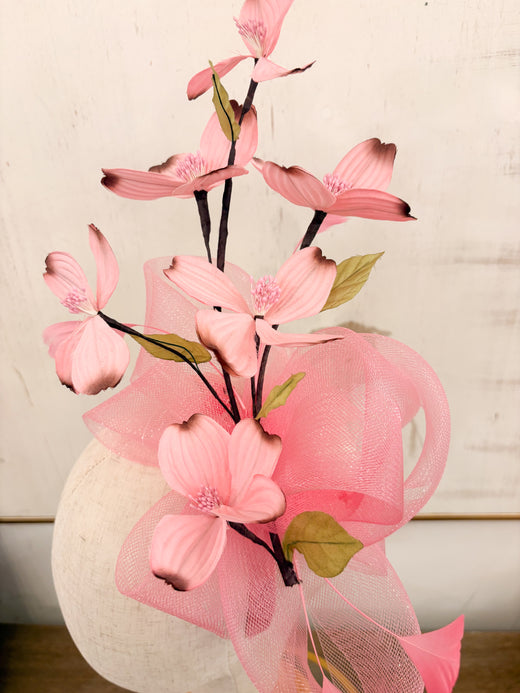 Eden Fascinator with Vintage Flowers