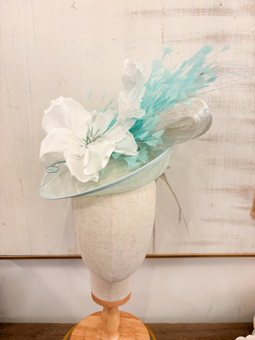 Emily Fascinator with Vintage Flowers