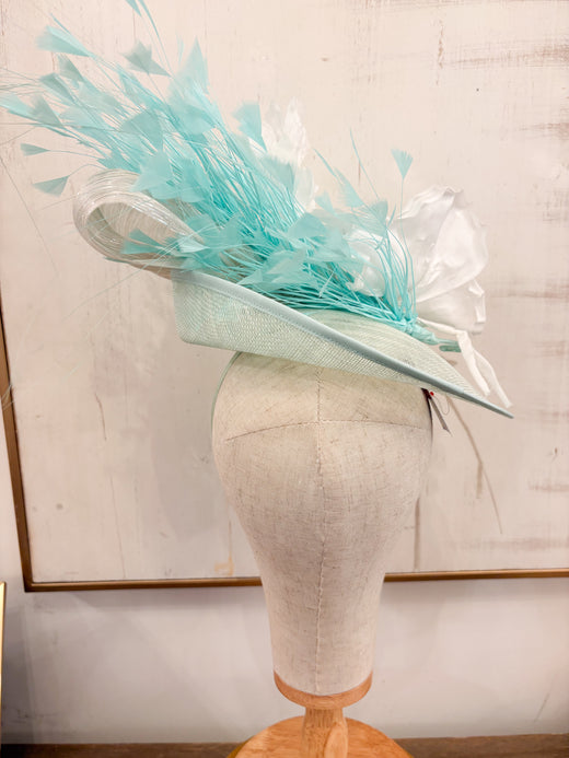 Emily Fascinator with Vintage Flowers