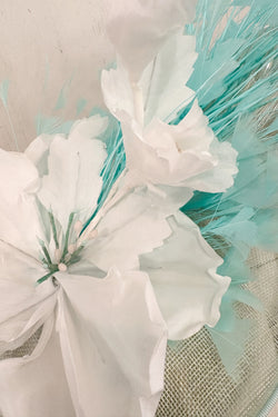 Emily Fascinator with Vintage Flowers