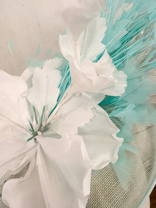 Emily Fascinator with Vintage Flowers