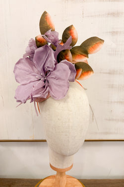 Stacy Fascinator with Vintage Flowers