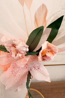 Carlie Fascinator with Vintage Flowers