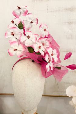 Cheri Fascinator with Vintage Flowers