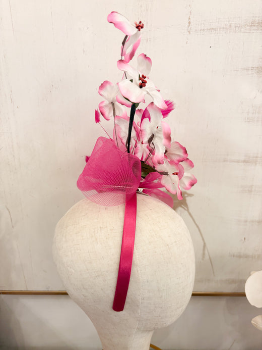 Cheri Fascinator with Vintage Flowers