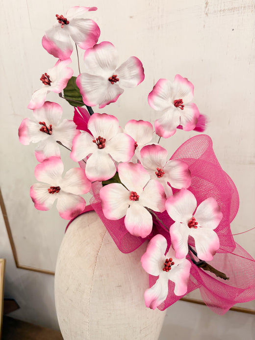 Cheri Fascinator with Vintage Flowers