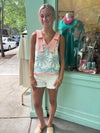 Sleeveless Embroidered Botanical Top