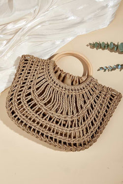Palm Stitched Straw Bag