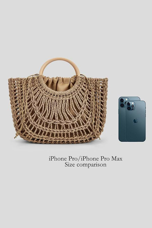 Palm Stitched Straw Bag