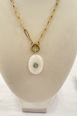 Semi Precious Stone Slice Charm
