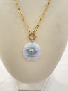 Semi Precious Stone Slice Charm