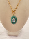 Semi Precious Stone Slice Charm