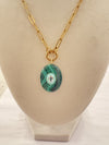 Semi Precious Stone Slice Charm