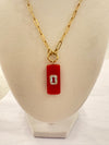Semi Precious Stone Bar Charm