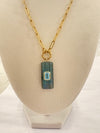 Semi Precious Stone Bar Charm