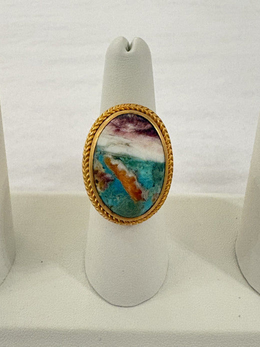 Real Gemstone Cocktail Ring
