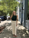 Cream Wide Leg jeans