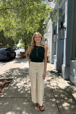 Cream Wide Leg jeans