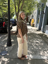 Brown Floral Blouse