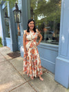 Floral Print Tiered Maxi Dress