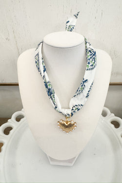 Heart Scarf Charm Necklace