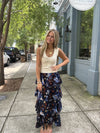 Tiered Floral Maxi Skirt