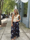 Tiered Floral Maxi Skirt