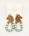 Derby Lucky Filly Beaded Earrings