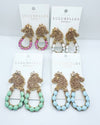 Derby Lucky Filly Beaded Earrings