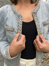 Braided Trim Jean Jacket