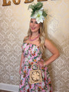 Floral Strapless Midi Dress