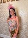 Garden Party Pleated Satin Dress