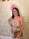 Garden Party Pleated Satin Dress
