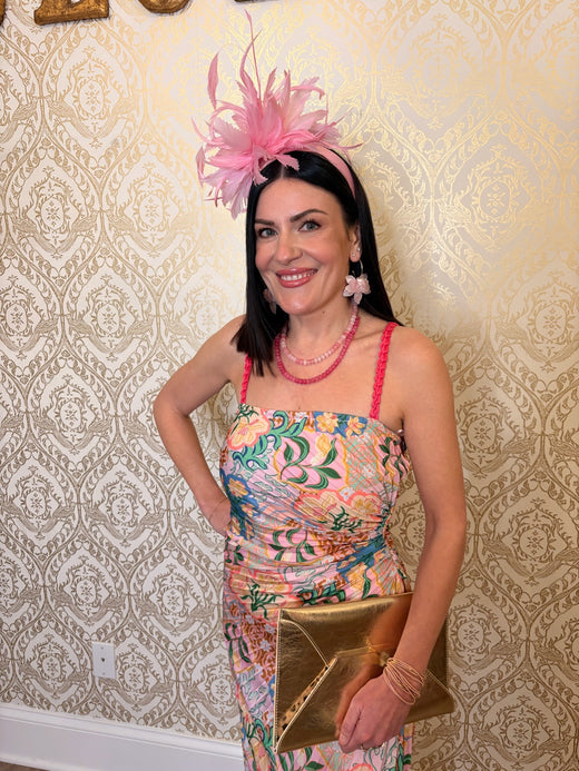 Garden Party Pleated Satin Dress