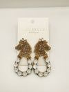 Derby Lucky Filly Beaded Earrings