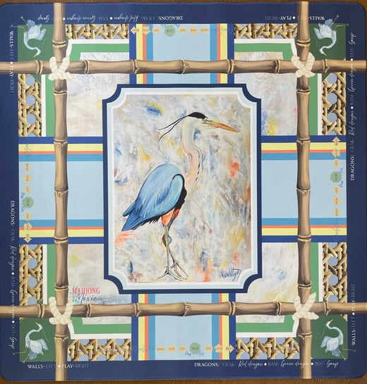 Heron Landing Mat by Mahjong Moxie