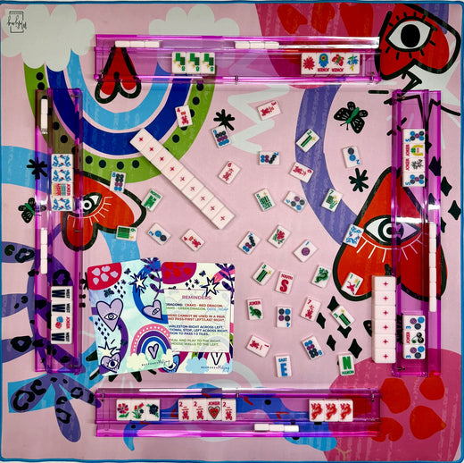 Lucky Charms Mahjong Tiles by Bespoke - Marshmallow Pink