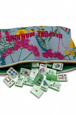 Garden Glow Matcha Pearl Mahjong Tile Set