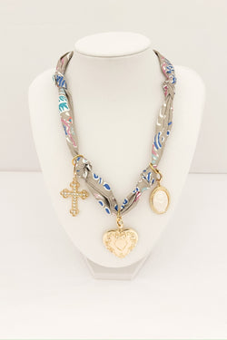 Fancy Love  Scarf Charm Necklace