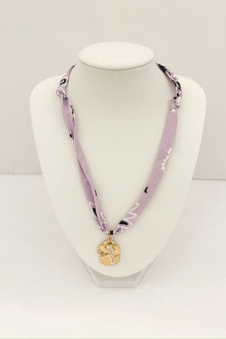 Seashell by the Seashore Scarf Charm Necklace